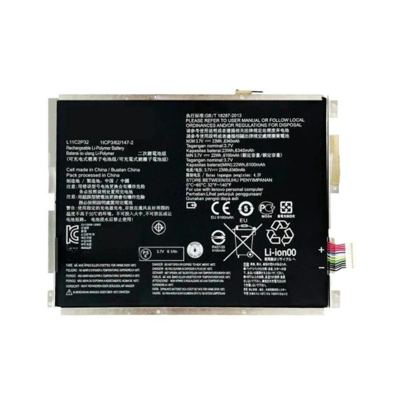3.7V 6340mAh L11C2P32 Battery For Lenovo S6000 S6000-F S6000-H A7600 A7600-HV A7600-F A10-80 A10-80HC S6000F/H L12D2P31