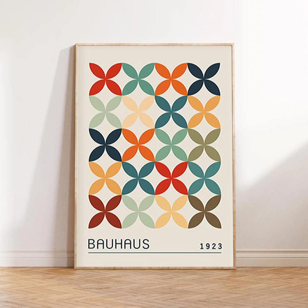 باوهاوس الحد الأدنى قماش جدار الفن طباعة المشارك خمر مجردة اللوحة الزخرفية الحديثة غرفة المعيشة المنزلي ديكور هدية غير المؤطرة #3