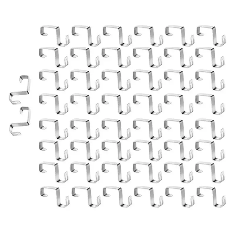 AEE2-50 Pcs Christmas Lights Gutter Hooks Holiday Lights Hooks Gutter Hangers For Xmas Lights Outside Decoration