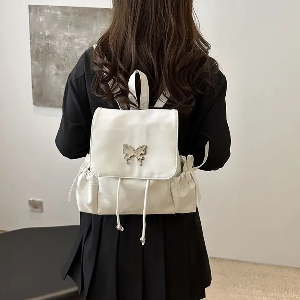 Fashion Bowknot Schoolbag Adjustable Strap Large Capacity Backpack PU Waterproof Single-shoulder Bag Student