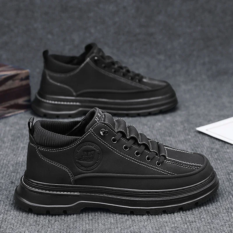 

Winter New Man Shoes Classic Men Retro Ankle Boots Fashion Waterproof No-slip High-top Casual Shoe Work Boots Botas Hombre