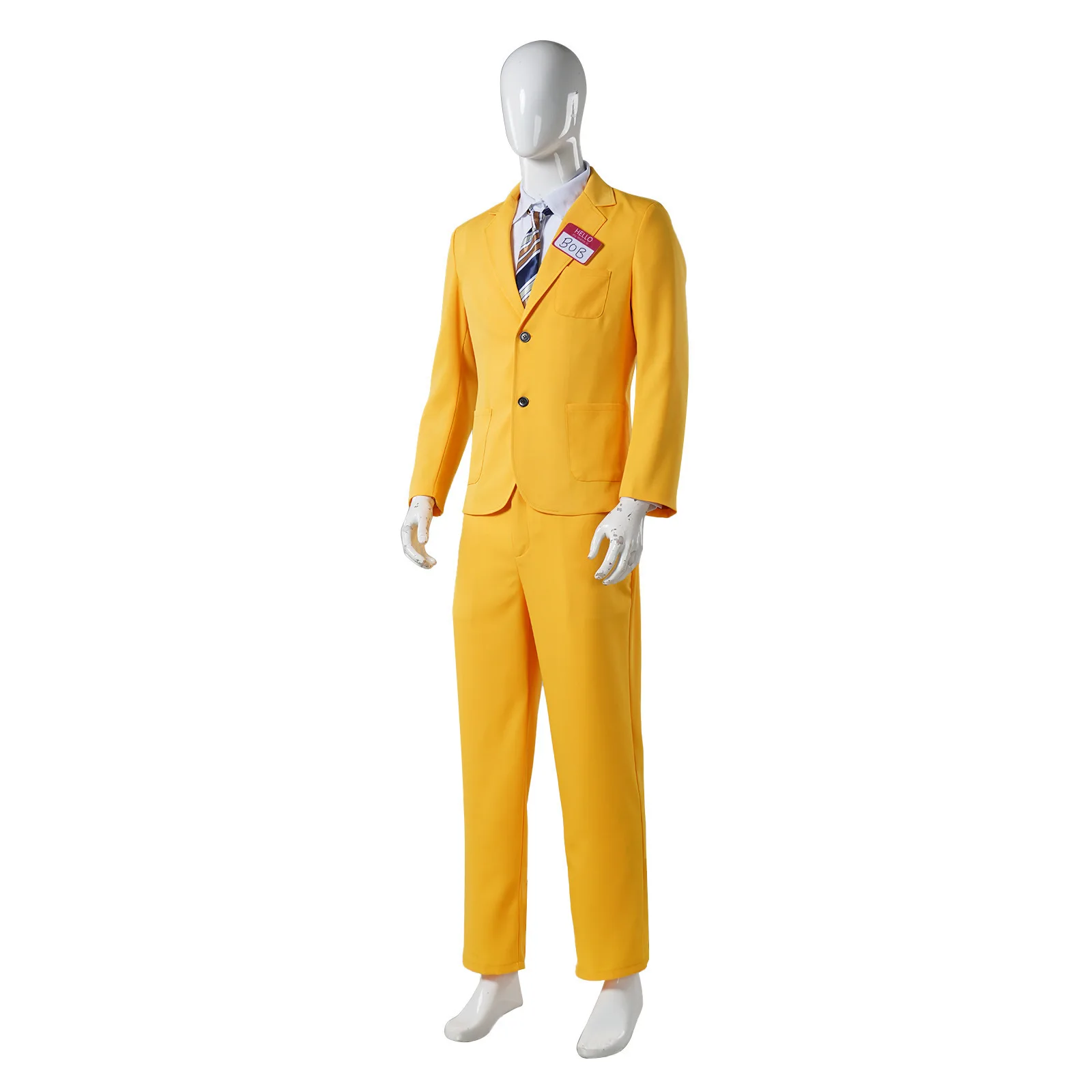 Movie BOB Betelgeuse Cosplay Costume Yellow Suits Man Halloween Carnival Cosplay Bob Customized Clothes