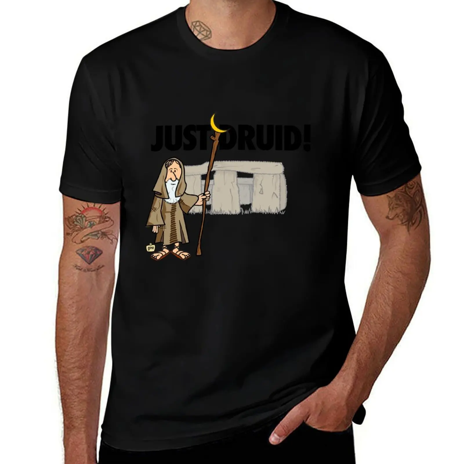 Just Druid! T-Shirt Casual Breathable Short Sleeve Top T-Shirt