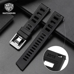 Watchdives Premium Rubber Watch Strap 20mm Fast Release Soft Comfortable Band Breathable Fashion Watchband Watch Accessories