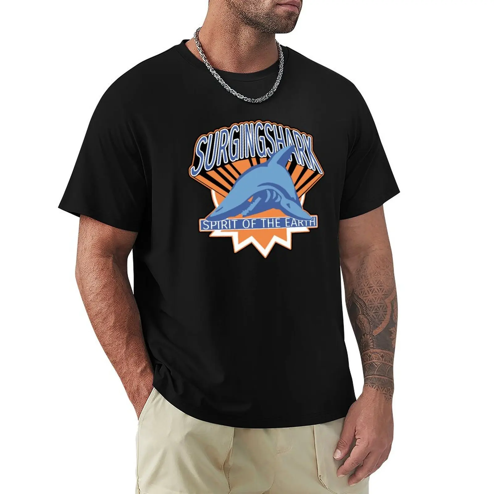 

Surging Shark T-Shirt Breathable Workout Short Sleeve Top