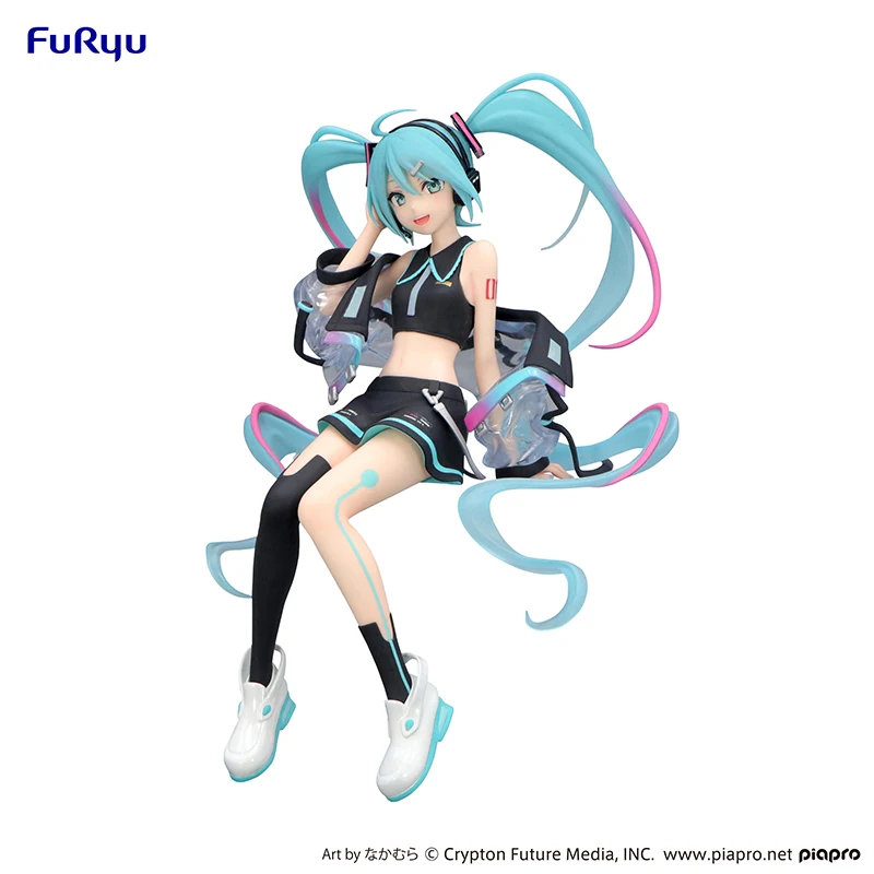 アニメのおもちゃのフィギュアボーカロイド初音ミクネオンサイバーフィギュアオリジナルの人形の装飾品ギフト16cm