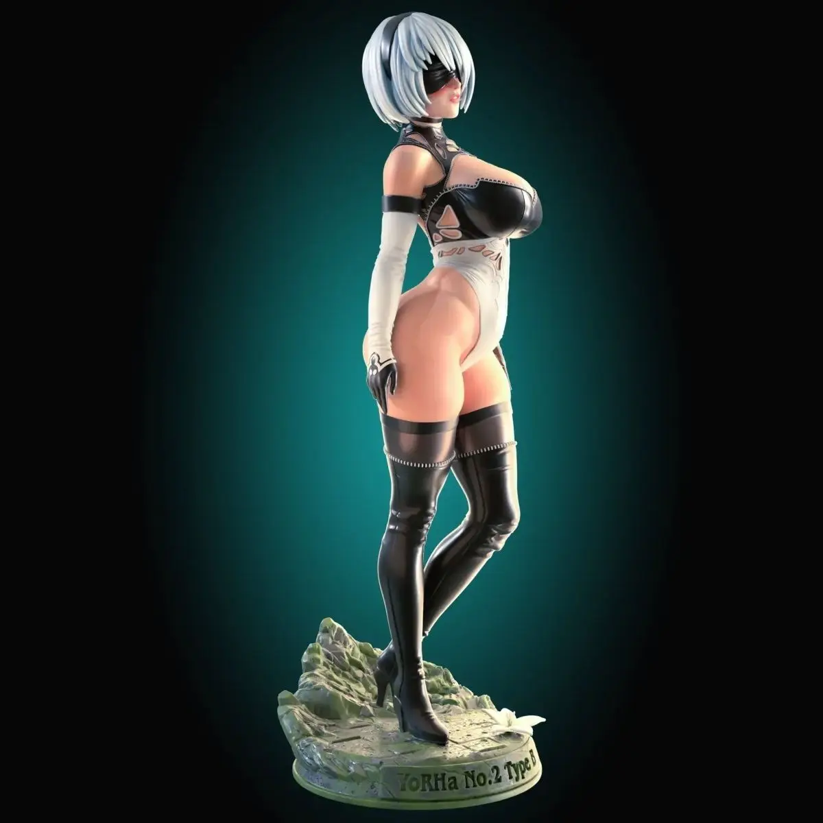 1/24 مقياس 80 مللي متر الراتنج الشكل Nier العصر الميكانيكي Yurha 2B تجميع Nsfw أطقم منمذجة المفكك غير مصبوغ ثلاثية الأبعاد لعبة الطباعة 1298 #6