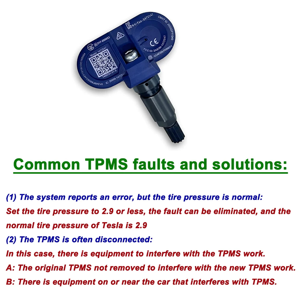 1/4PCS Bluetooth Tire Pressure Monitor Sensor TPMS For Model 3 Y X S 2020-2023 1490750-01-A 1490701-01-B 1490701-01-C