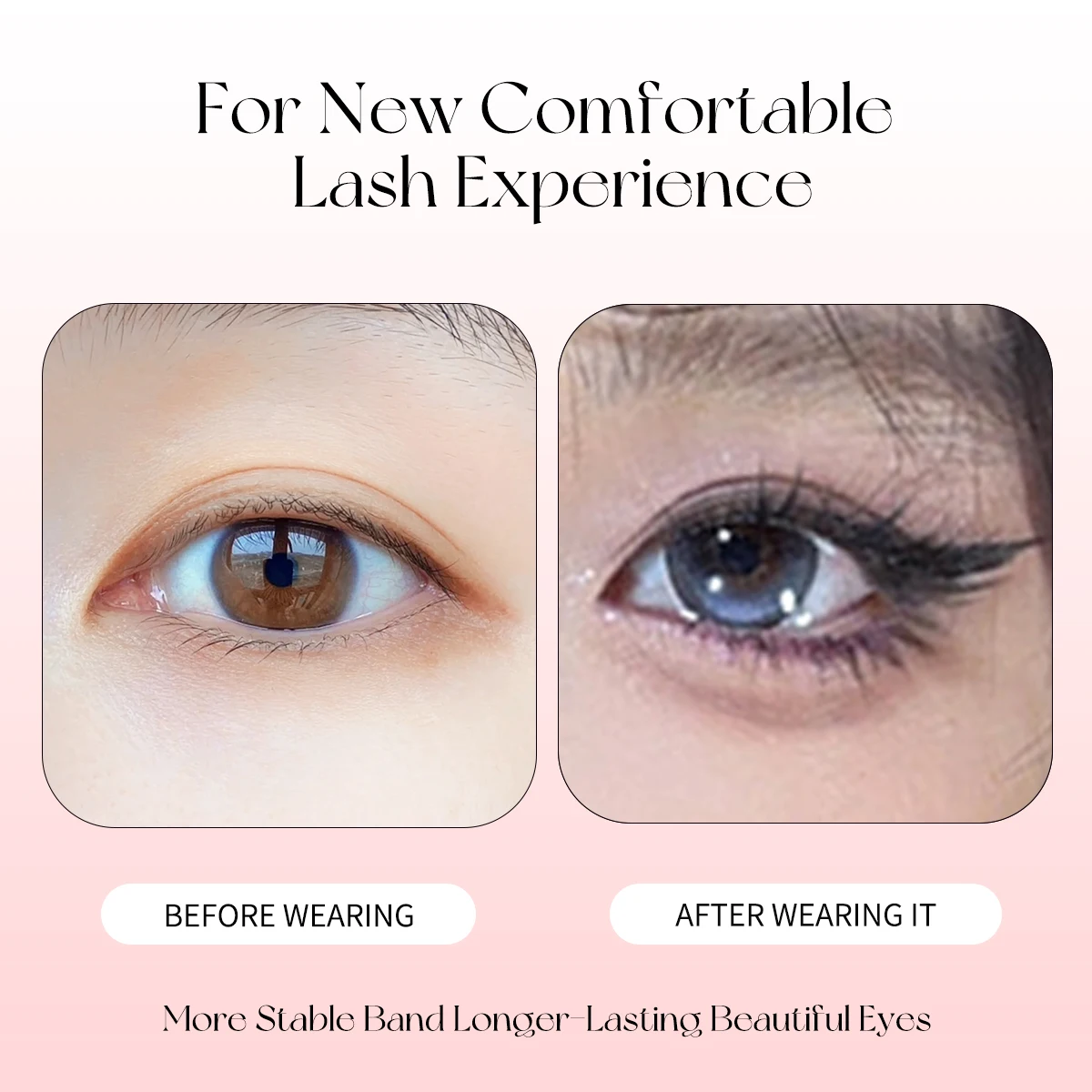 Ciglia finte Zero Touch Cluster di ciglia naturali ultra sottili Senza colla Ciglia autoadesive per il trucco quotidiano