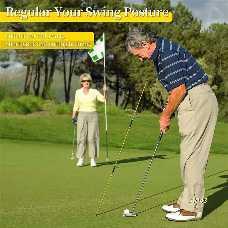 

Golf Alignment Sticks Training Aid 4 Pack,3-Section 48 Inch Golf Swing Trainers Foldable Practice Rods Aiming Sticks