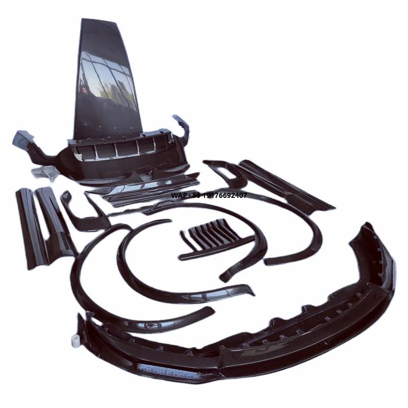 

Car Bumper Body Kit for ‘Maserati Levante Refitted to M Style Carbon Body Kit Front Lip Rear Diffuser Side Skirt Spoiler Hood