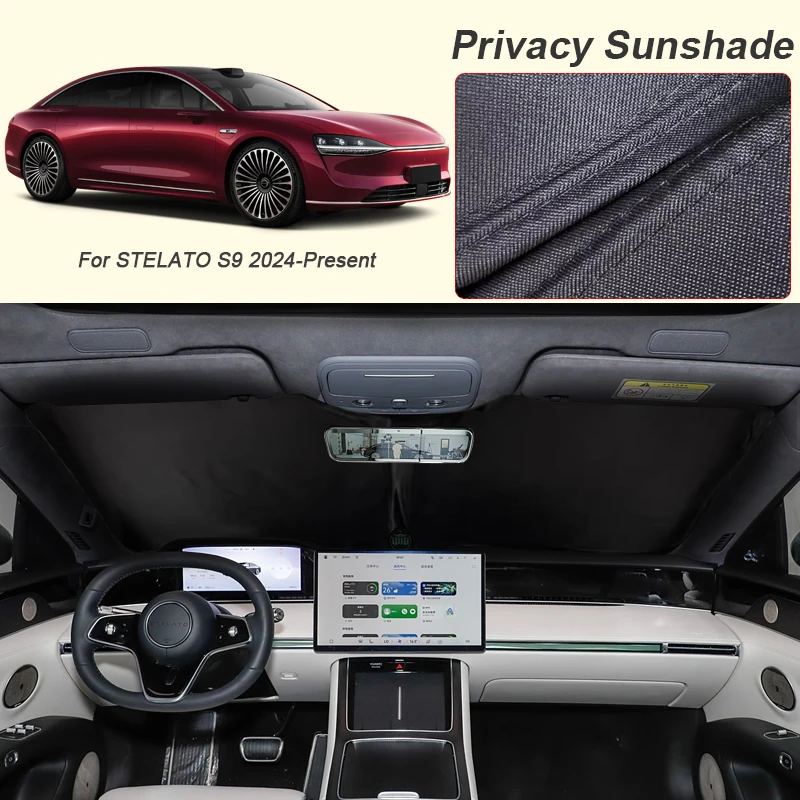 

Car Black Window Privacy Sunshade For STELATO S9 2024-Present Auto Anti-UV Heat Insulation Protect Cover Interior Accessory