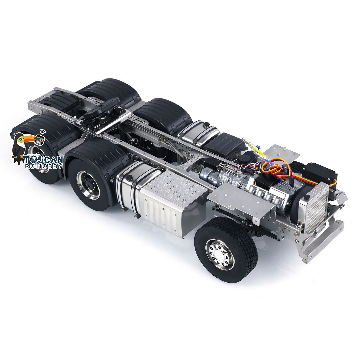 Metal Finished Chassis 6x6 3-speed Trasmission Rear Suspension for Toys 1/14 RC Tractor Truck 3363 Cars Toy Model TH23564