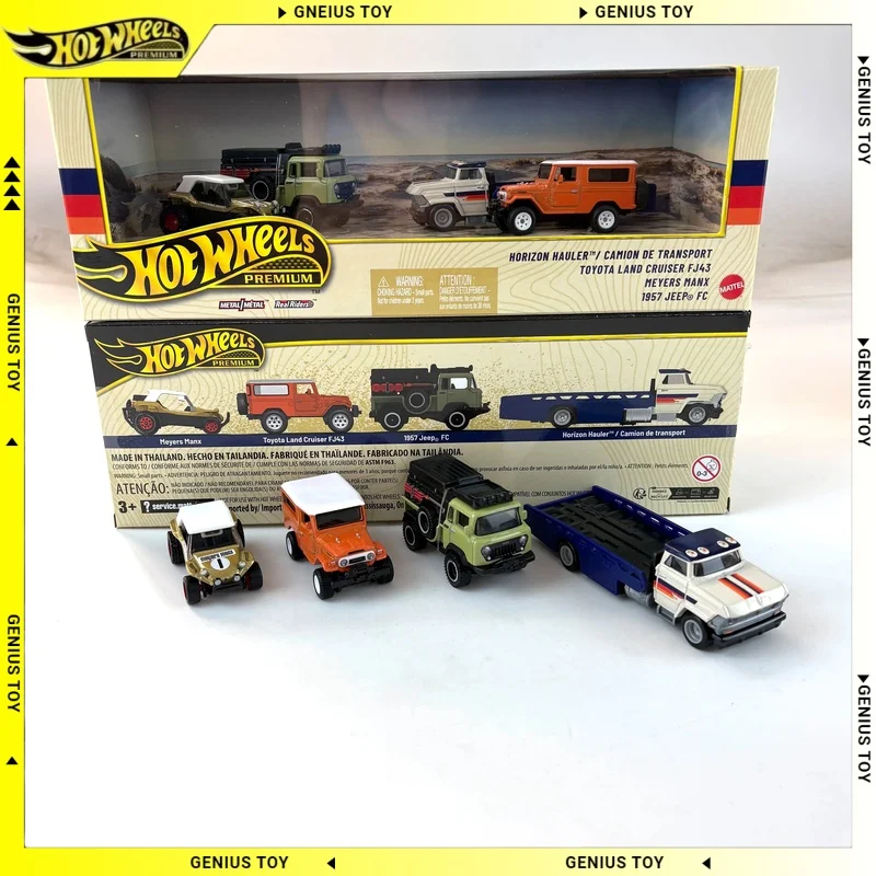

Коллекционный набор машинок Hot Wheels Car Culture GMH39 из 4 литых под давлением моделей с металлическим основанием и резиновыми шинами: Toyota Land Cruiser FJ40 Off Road Garage