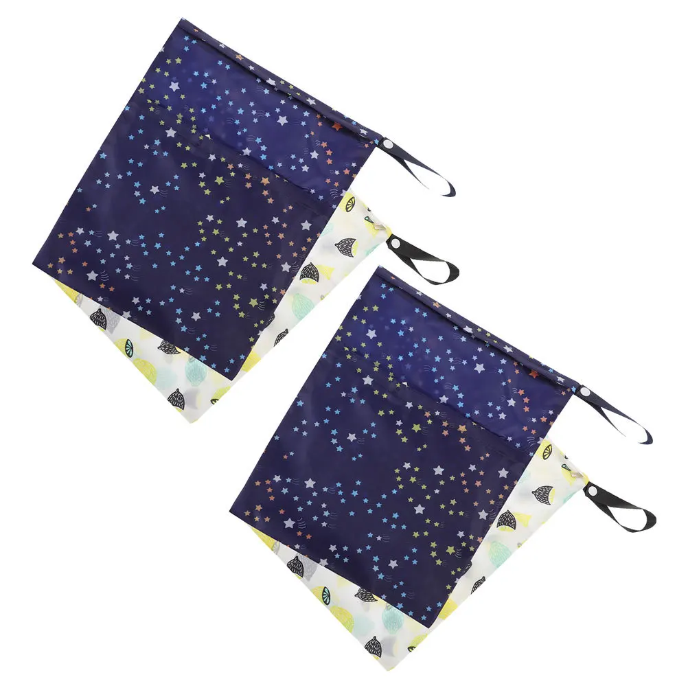 4Pcs Durable Waterproof Wet Dry Bags Reusable for Baby Diapers Swimsuits Travel Daycare Organization Wet Dry Bags