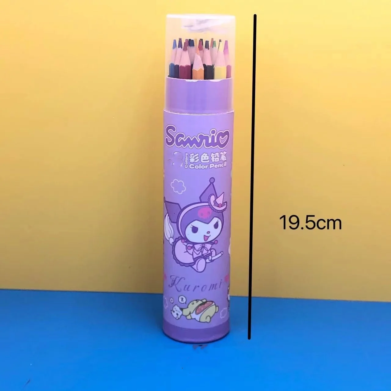 12pcs Sanrio Color Drawing Pen Hello Kitty Cartoon Kuromi 12 Color Colorful Pencil Graffiti Pen Kawaii Learning Stationery Gift