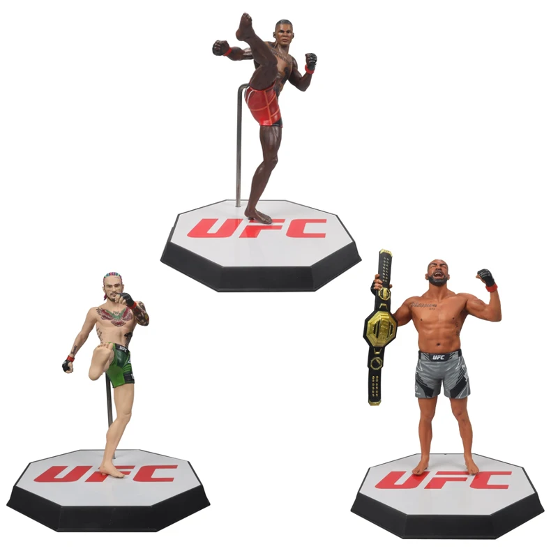 UFC Posed-إسرائيل أديسانيا جون جونز سيان شوجر أومالي كونور MCGREGOR أليكس بيريرا ماكس هولويا ألعاب شخصيات الحركة 17 سنتيمتر