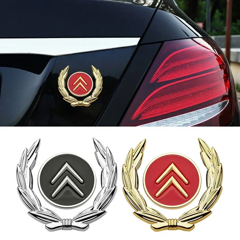 Emblema para Citroën C2 C4 Berlingo C1 DS3 Aircross Elysee C3 Picasso C5 Saxo, Adhesivo Lateral para Ventana de Coche, Accesorios para Maletero