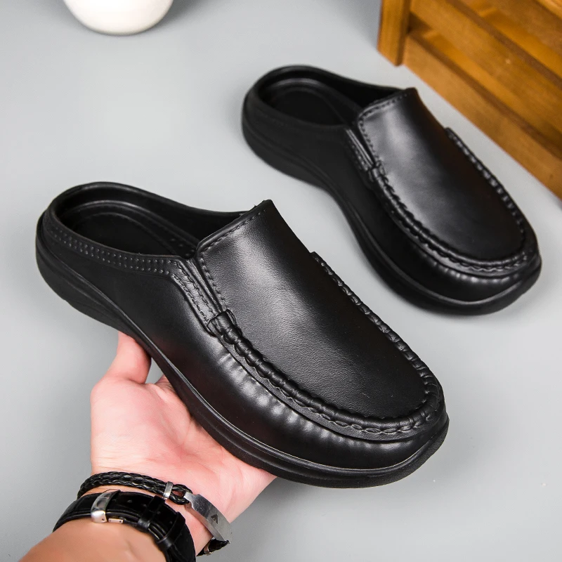 Waterproof Non-slip Slippers for Men Chef Shoes Wear-resistant Wear-resistant Ventilate Shoes for Men Thick Bottom Sandals