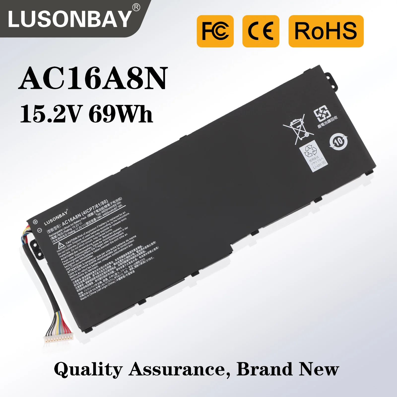 LUSONBAY AC16A8N Laptop Battery for Acer Aspire V17 V15 Nitro VN7-593G VN7-793G VN7-793G-73YP 78E3 VN7-793 717L 4ICP7/61/80