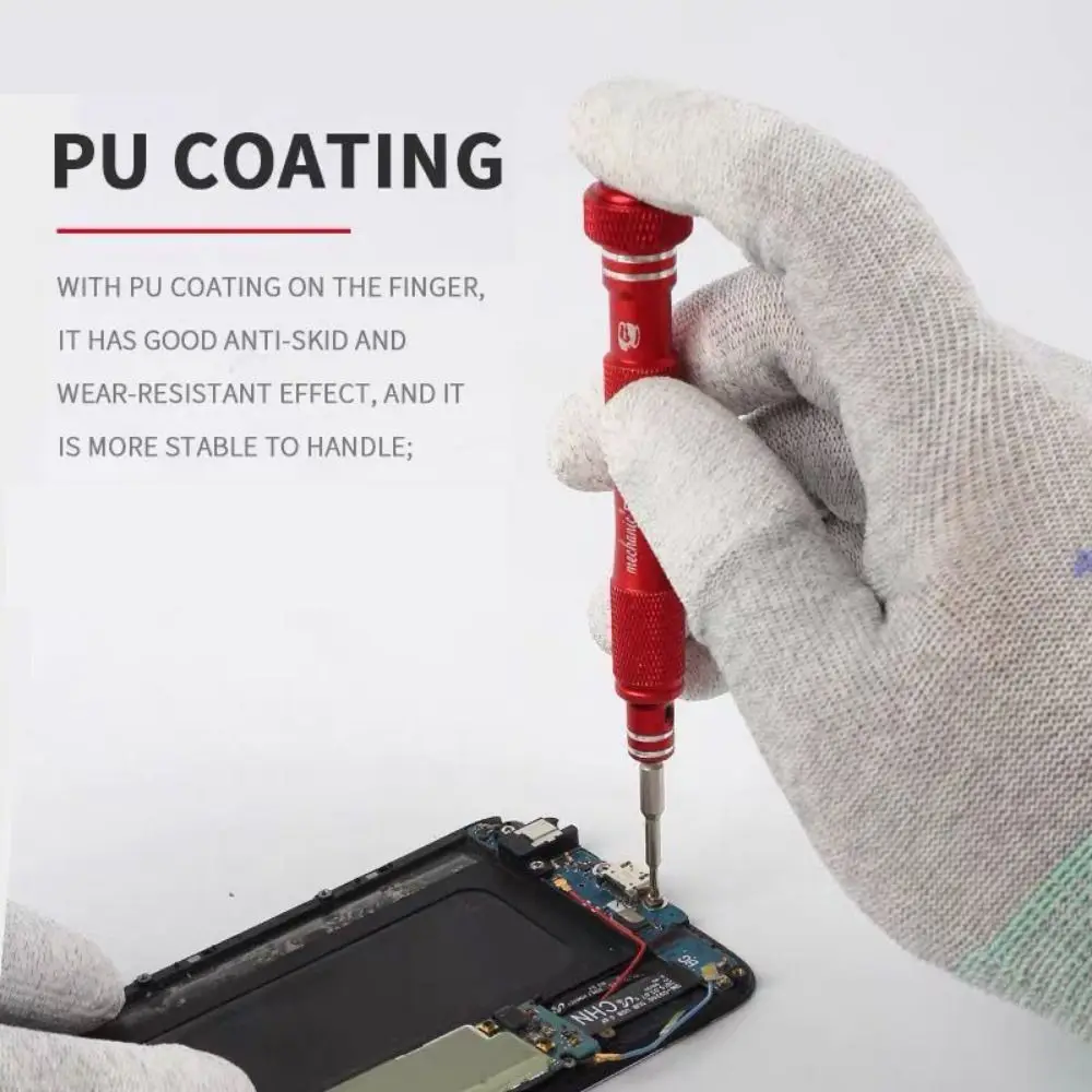 

Перчатки из углеродного волокна с полиуретановым покрытием, дышащие, эластичные, антистатические, нескользящие, цвета случайные