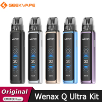 Original Geekvape Wenax Q Ultra Kit 30W Electronic Cigarette Vape with 1300mAh Battery 3ML Q Pod Cartridge 0.4/0.8ohm Vaporizer