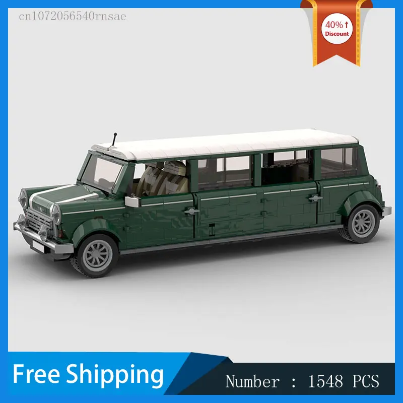 

MOC Building Block Limousine Streched Version Car Model DIY Bricks Assemble Toys Christmas Present Birthday Gifts Vehicle