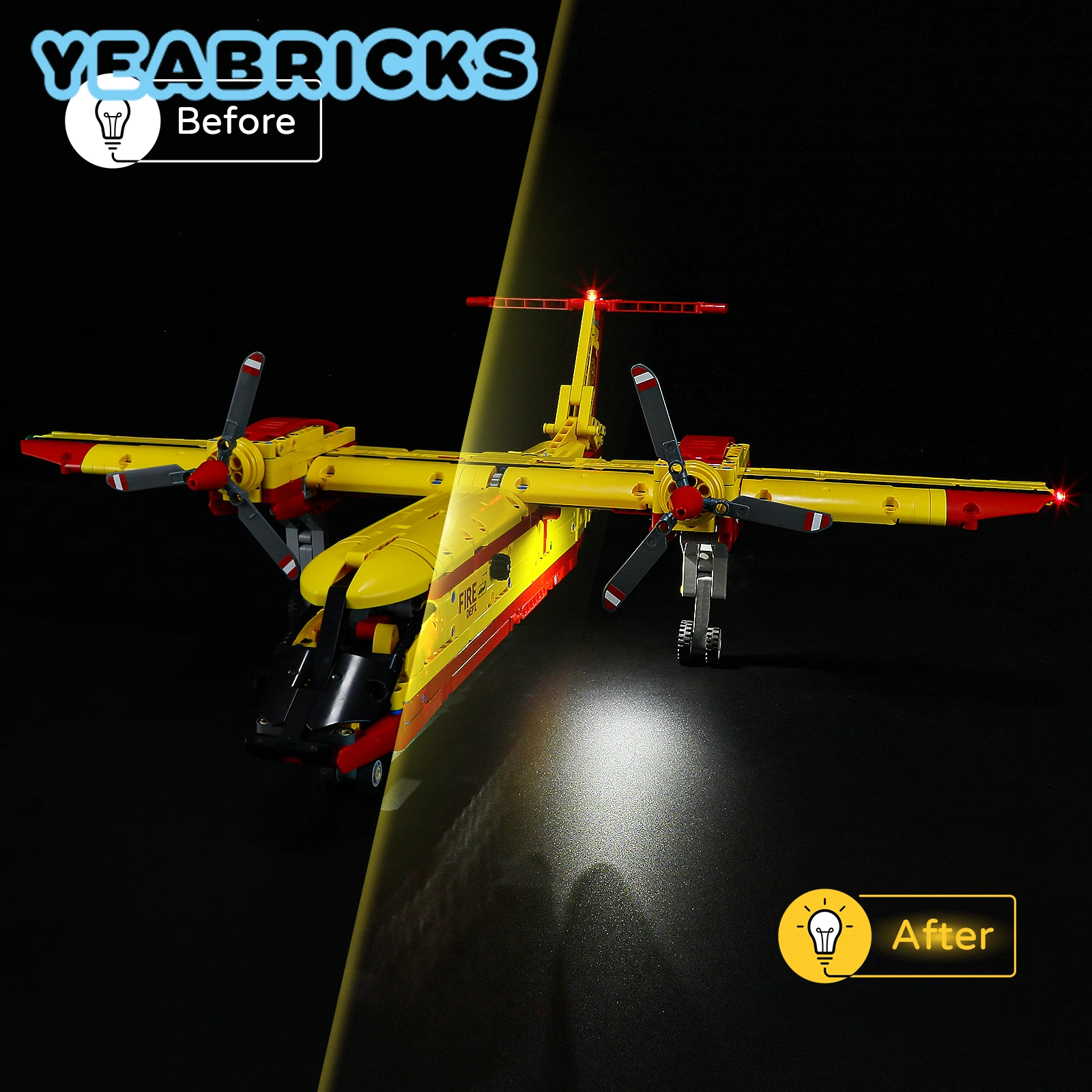 YEABRICKS LED Light Kit for 42152 Firefighter Aircraft Building Blocks Set (NO Model) Bricks Toys for Children