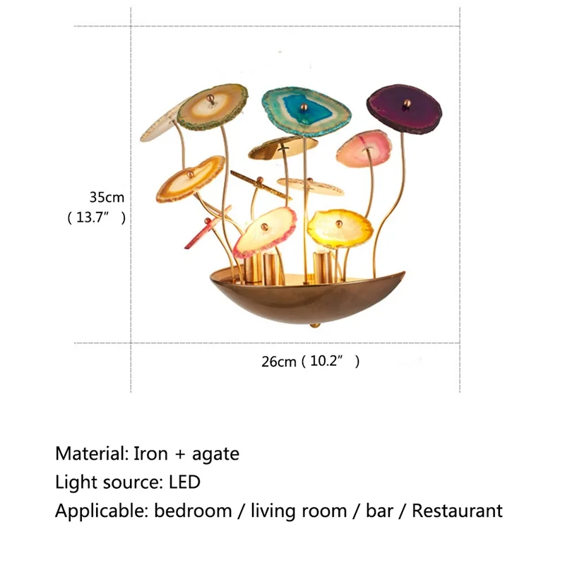 Modern Creative Design Lotus Leaf Lamp Sconce Mounted Light LED Decorative Lighting Wall