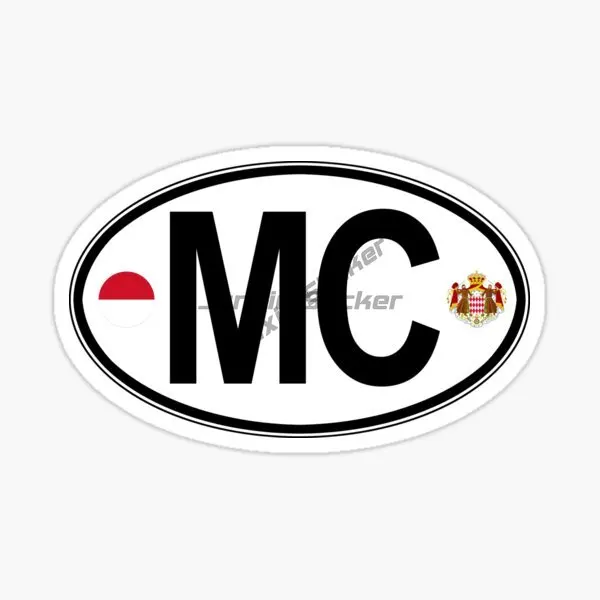 MCO MC موناكو البيضاوي العلم رمز خريطة شارة ملصق الفينيل سيارة ملصق للدراجات النارية لاقط جسم السيارة 4x4 على الطرق الوعرة ذاتية اللصق مائي