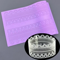 Silicone Mat To Create Sugar Lace Fondant Cake Decorating Tools Baking Mat Embossing Gum Paste Mold CT-404