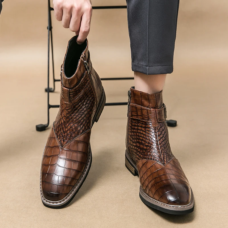 

Shoes, leather shoes, men's Velcro, round head, breathable, business, casual, formal, cowhide, middle-aged and elderly, dad's sh