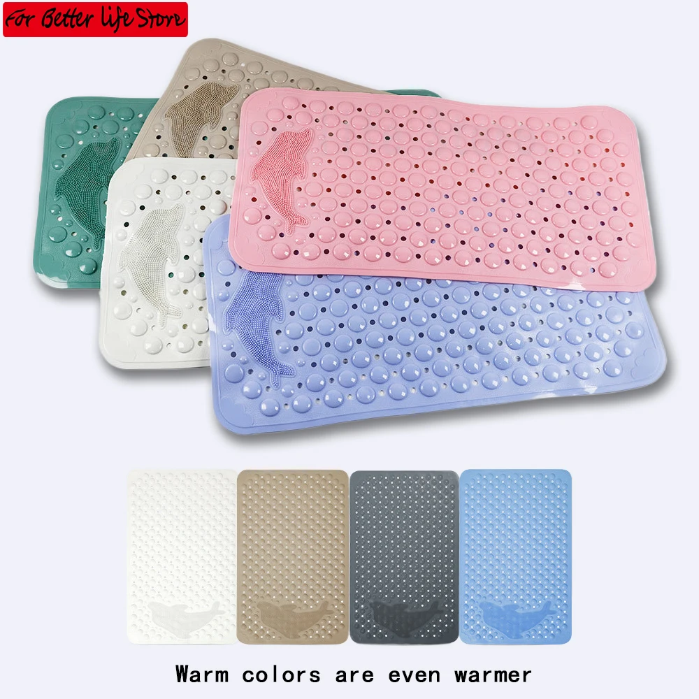 

1piece dolphin suction cup anti slip pad PVC shower anti slip foot pad massage suction cup with drainage hole floor matte