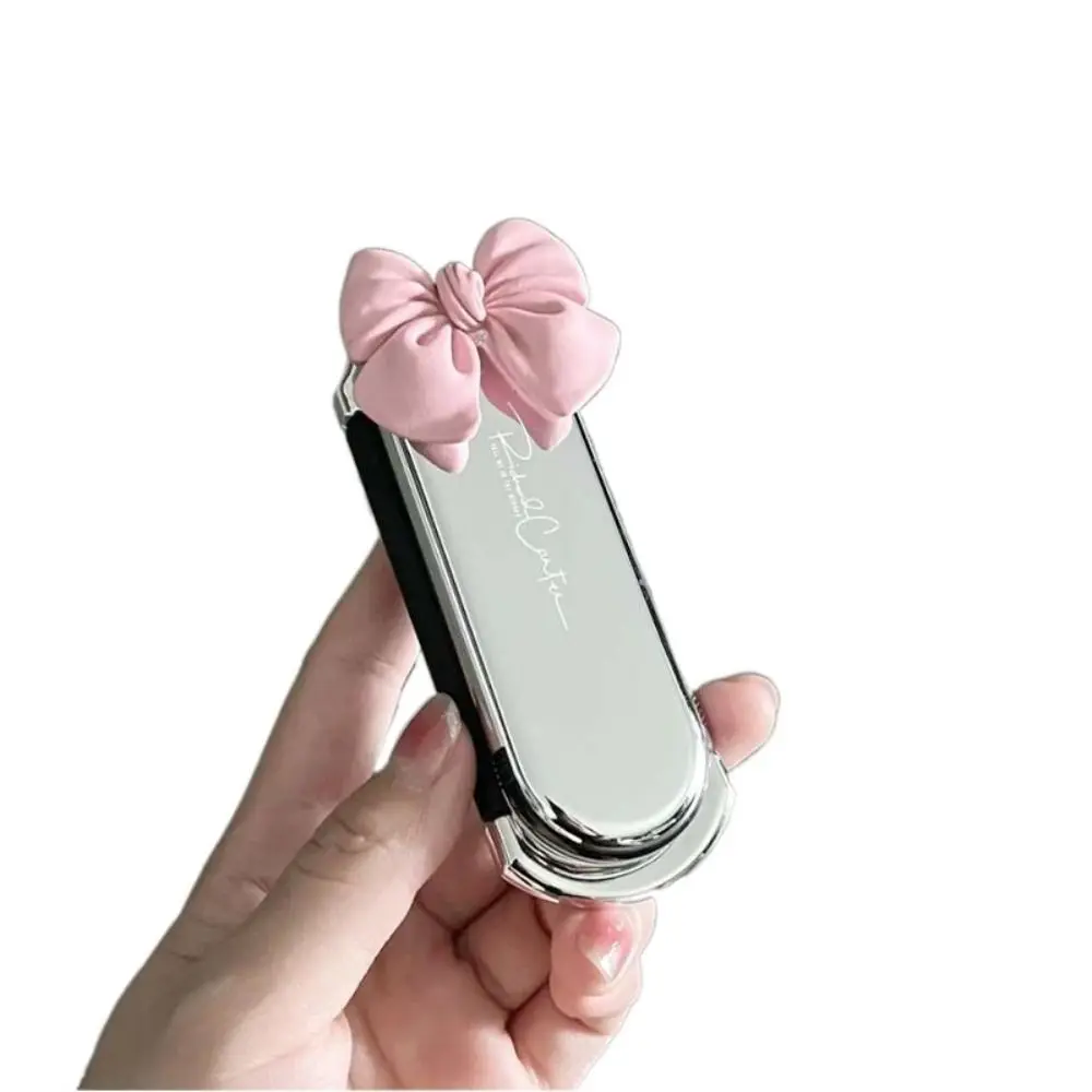 

Gift Mini 2 in 1 Comb Mirror Set Square Bowknot Foldable Hair Comb Pocket Mirror Cute Scalp Massage Comb with Mirror Travel