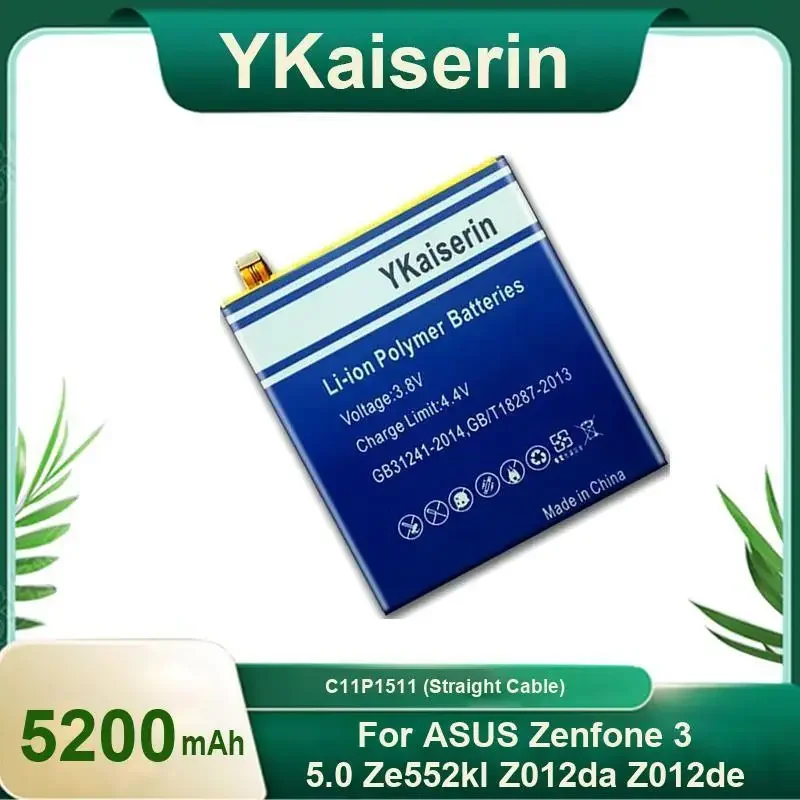 

5200mAh YKaiserin Battery C11P1511 For Asus ZenFone 3 ZenFone3 Ze552kl Z012da/e High Quality Bateria~In Stock+Gift Tools Bateria