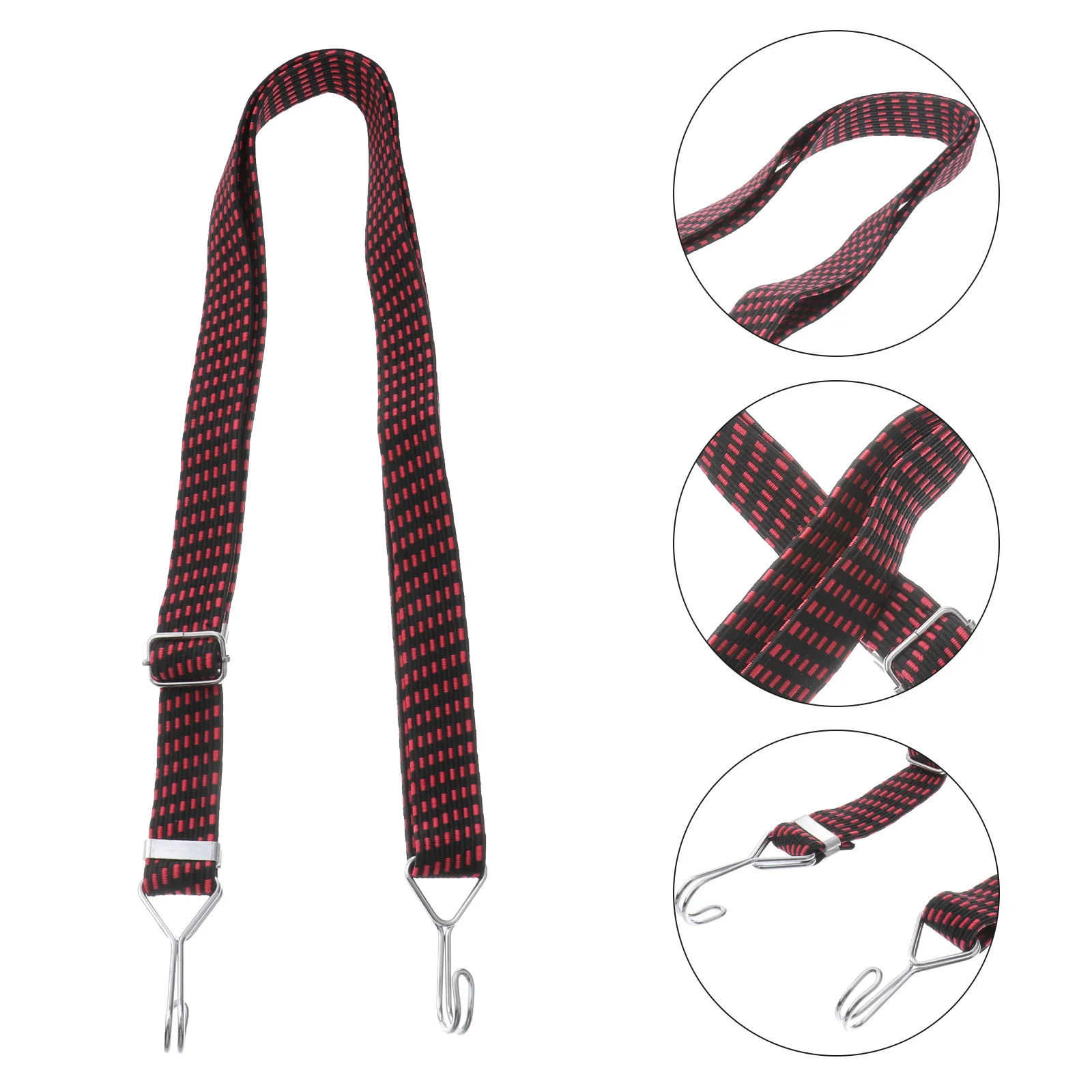 

4Pcs Heavy Duty Cargo Binding Belts Adjustable Elastic Strap for Motorcycle Bicycle Luggage Securing Rope Cargo Binding Belt
