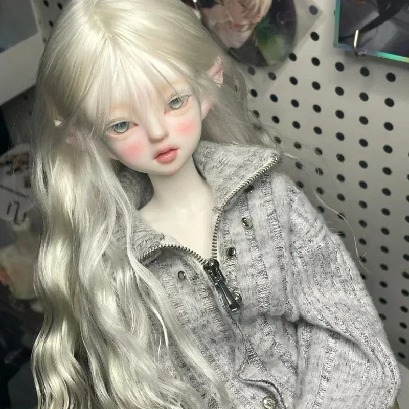 1/3 1/4 1/6 شعر مستعار لدمية Bjd شعر طويل مجعد مع الانفجارات فستان اللعب منزل فتاة لعبة 60/45/30 سنتيمتر إكسسوارات دمي ، لا دمية