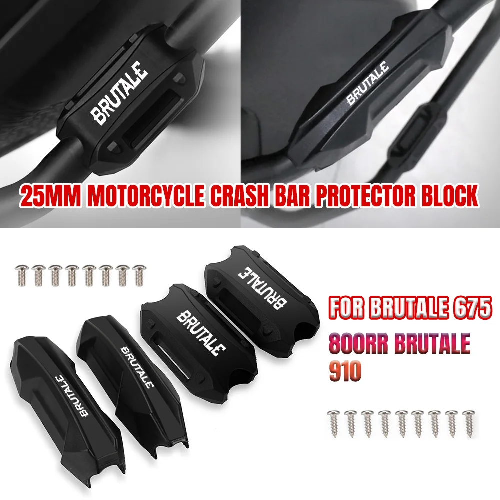 

BRUTALE675 Motorcycle Bumper Engine Guard 25MM Protection Block Crash Bar Decorative FOR MV AGUSTA Brutale 675 800RR Brutale 910