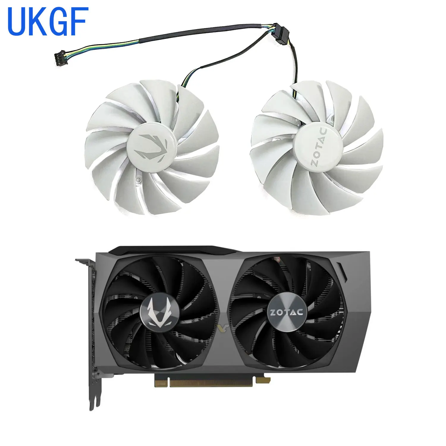 

Brand new GA92S2U 4PIN 87MM suitable for ZOTAC GeForce RTX3050 3060 3060ti 8GB Twin Edge OC white version graphics card