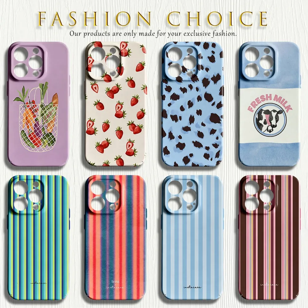 Teal Stripe Blunt Glossy Film Hard Phone Case for Samsung Galaxy A27 A37 A57 A17  A16 A56 A26 A36 A55 A35 A15 A54 4G 5G