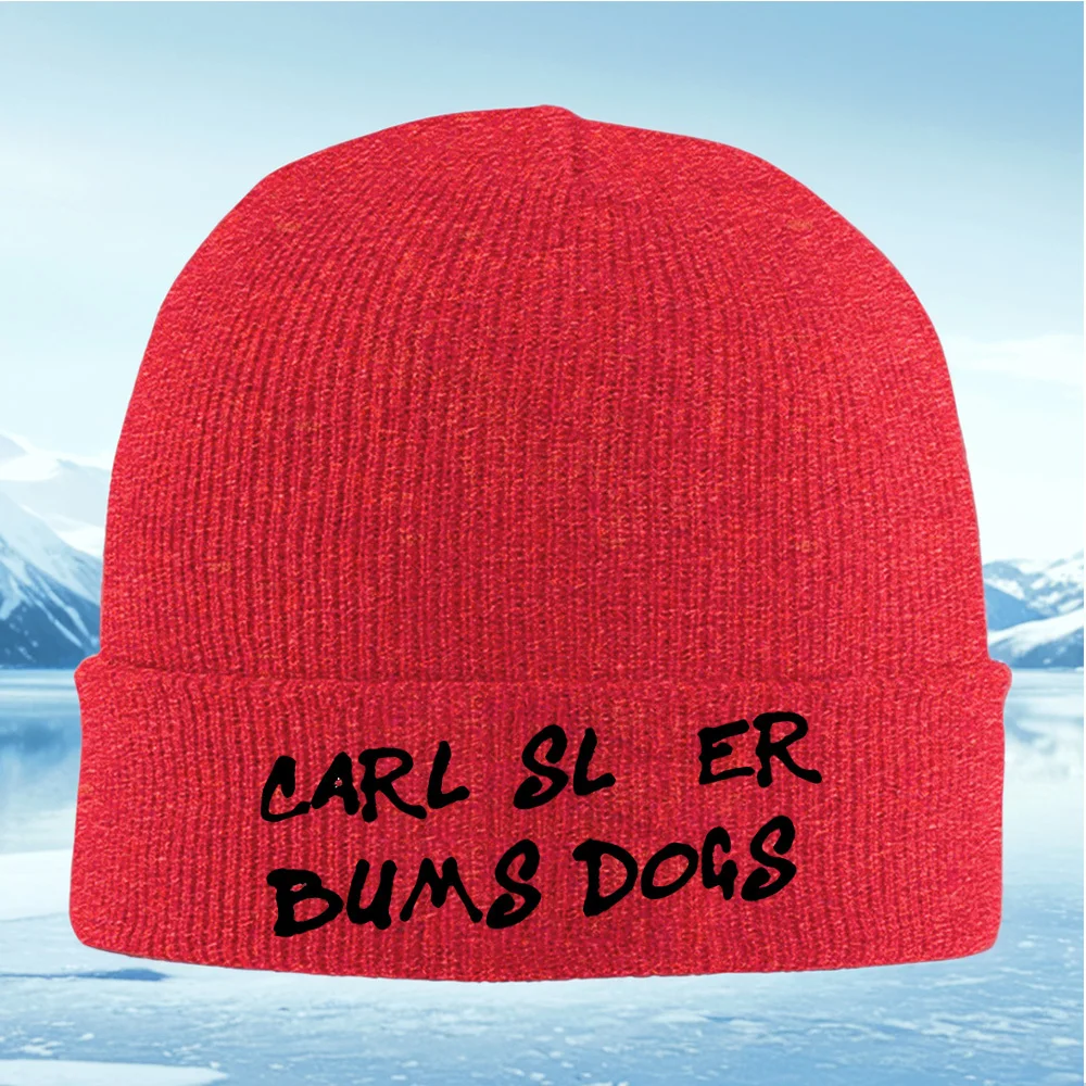 작은 흰 점이 있는 검은 공간 남녀공용 니트 모자 유니섹스 모자 겨울용 보온 모자