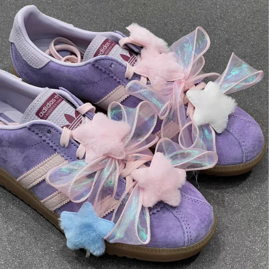 1 pc Cute Star Shoes Flower Buckle Plush Bone Ornaments Men Women Personality DE Training Shoes Decorative Shoelaces Accessories