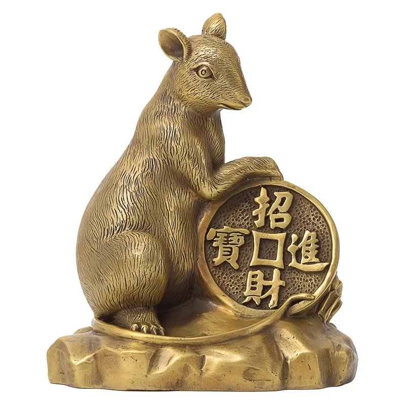 Bronze Mouse Ornament Living Room Office Desk Mascot