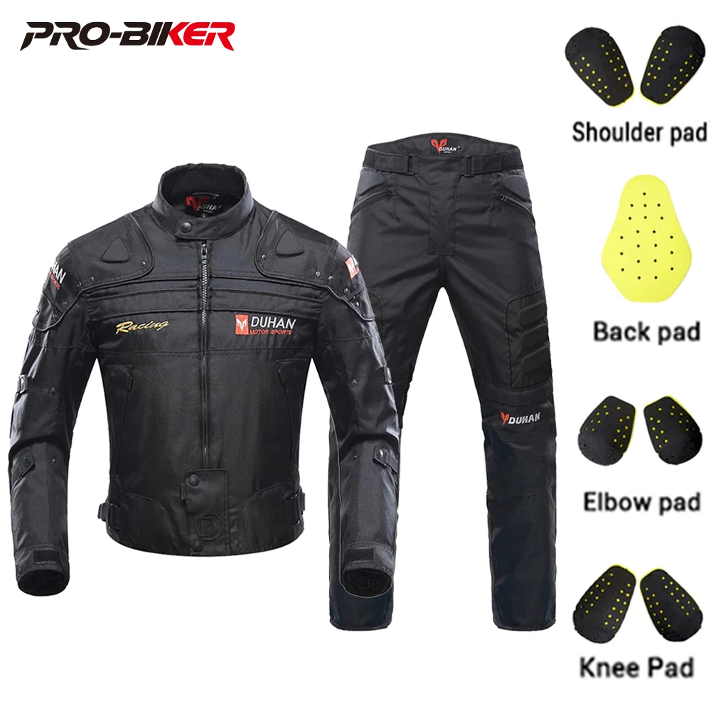 

DUHAN Windproof Motocross Jacket Motorcycle Pants Men Motorcycle Jacket Wear-resistant Body Armor Moto Riding Clothing