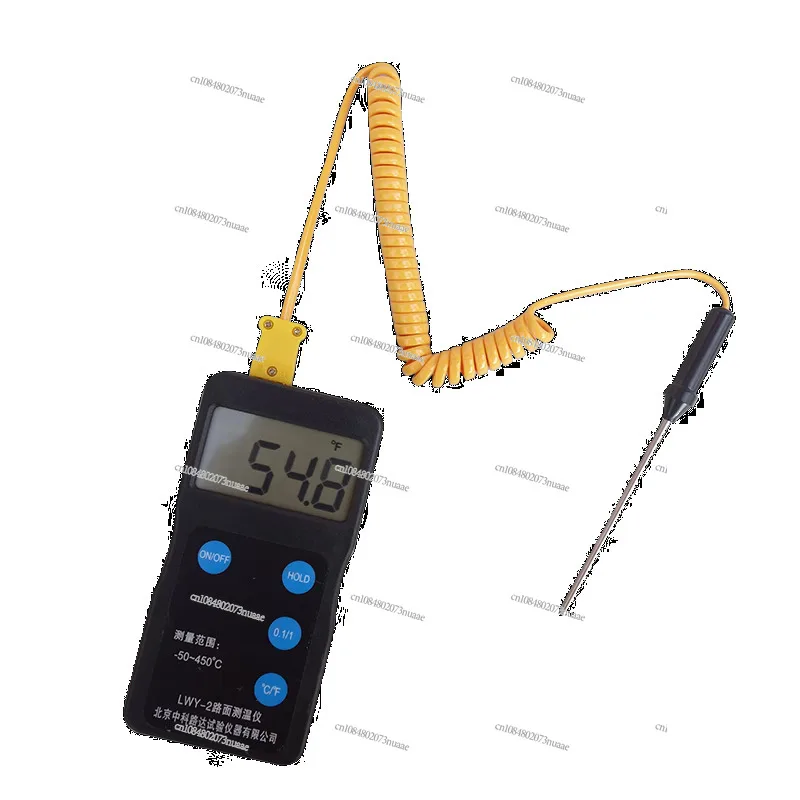 Pavement-Portable Thermometer, Temperature Measurement, Contact Deflector, Digital Display Surface, Thermometer