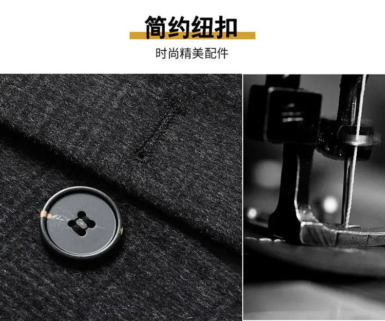 2026 new arrival winter removable down liner wool coat,mens fashion thicken warm parkas trench coat casual woolen jackets men