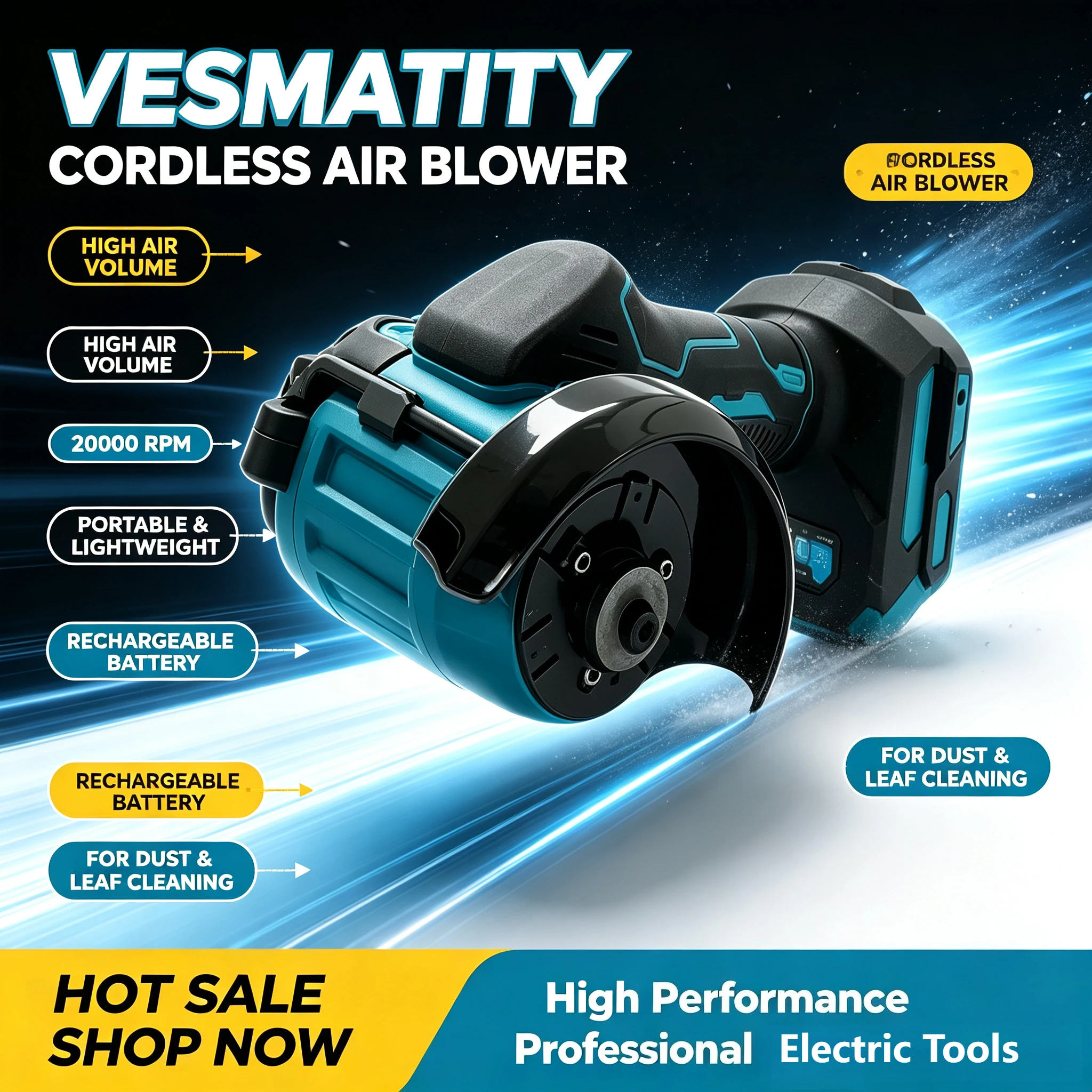 Original Cordless Angle Grinder 3 Inch 18V Efficient Motor Extends Battery Life Cut Off Tool for Metal Tile for Makita Battery