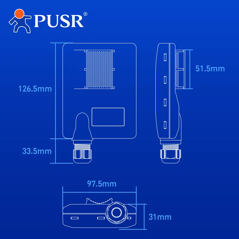 PUSR Point to Point/MultiPoint Wireless Bridge WiFi Repeater Ip66 Waterproof Up to 5KM 15dBi Outdoor CPE USR-ST515N (1 PCS)