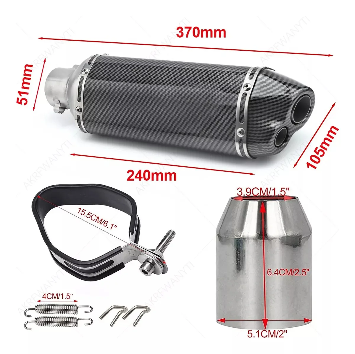 for VESPA GTS300 946 LX150 piaggio mp3 acerbis ybr pcx nmax 125 cbr125 Universal exhaust motorcycle muffler pipe DB Killer