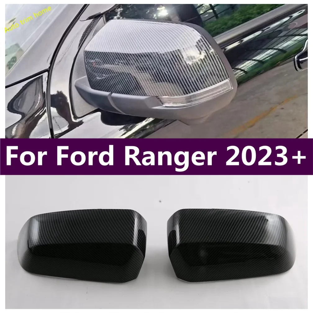 

ABS Outside Rearview Mirror Protector Shell Cover Trim Housing Decoration Frame For Ford Ranger 2023 2024 Car Accessories